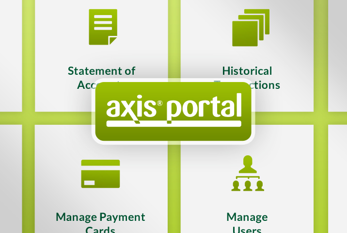 NEW! axis portal offers customers online account management